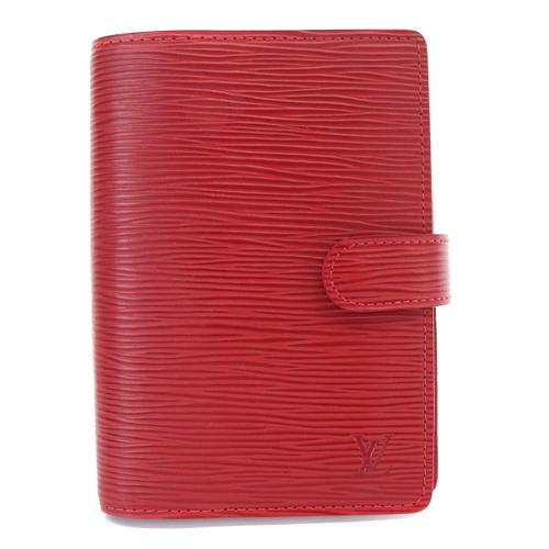 LOUIS VUITTON Authentisches Vintage-Agenda-Cover aus Epi-Leder mit Logo, Rot, R20057