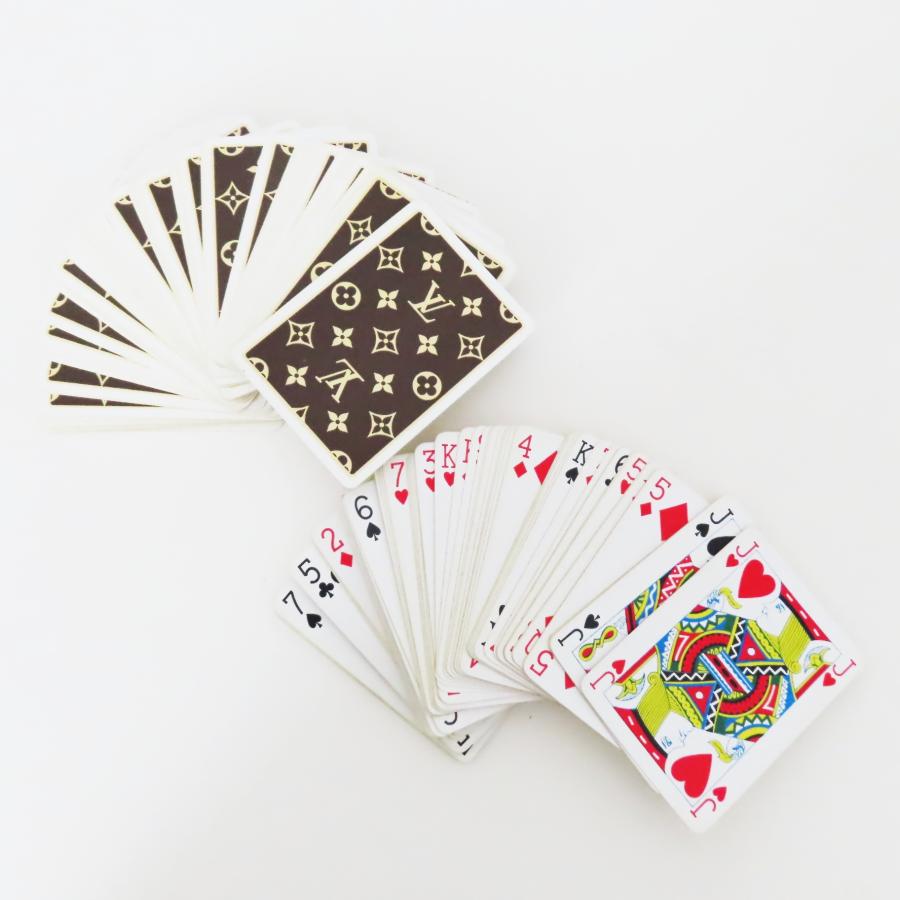 LOUIS VUITTON Authentic Vintage Monogram Case with Playing Cards
