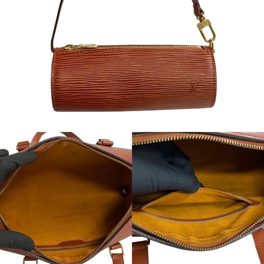LOUIS VUITTON Authentic Vintage Papillon Epi Leather Handbag Kenya Brown