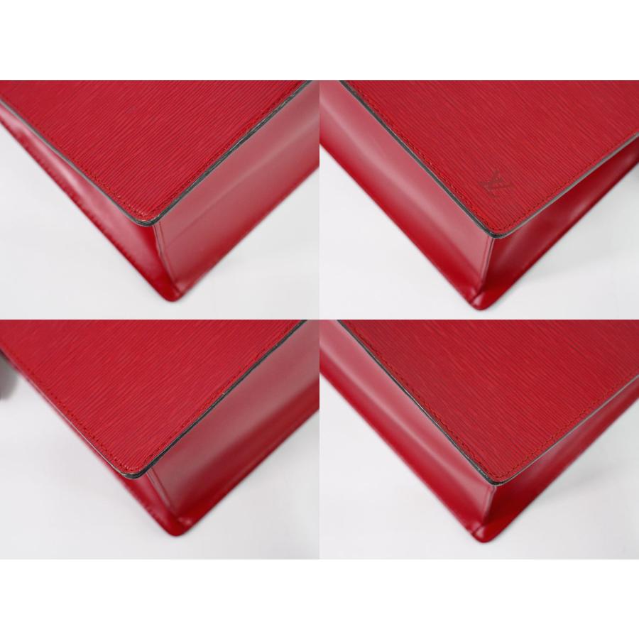 LOUIS VUITTON Authentic Vintage Riviera Epi Leather Handbag Castilian Red M48187