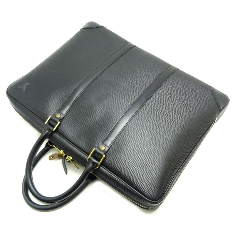 LOUIS VUITTON Authentic Vintage Briefcase Porte-Documents Voyage Epi Black M59162