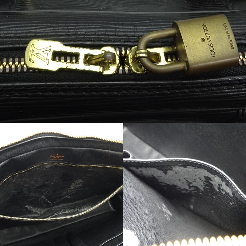 LOUIS VUITTON Authentic Vintage Briefcase Porte-Documents Voyage Epi Black M59162
