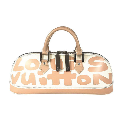 LOUIS VUITTON Authentic Vintage Graffiti Alma Horizontal M92176 Handbag Beige Ivory