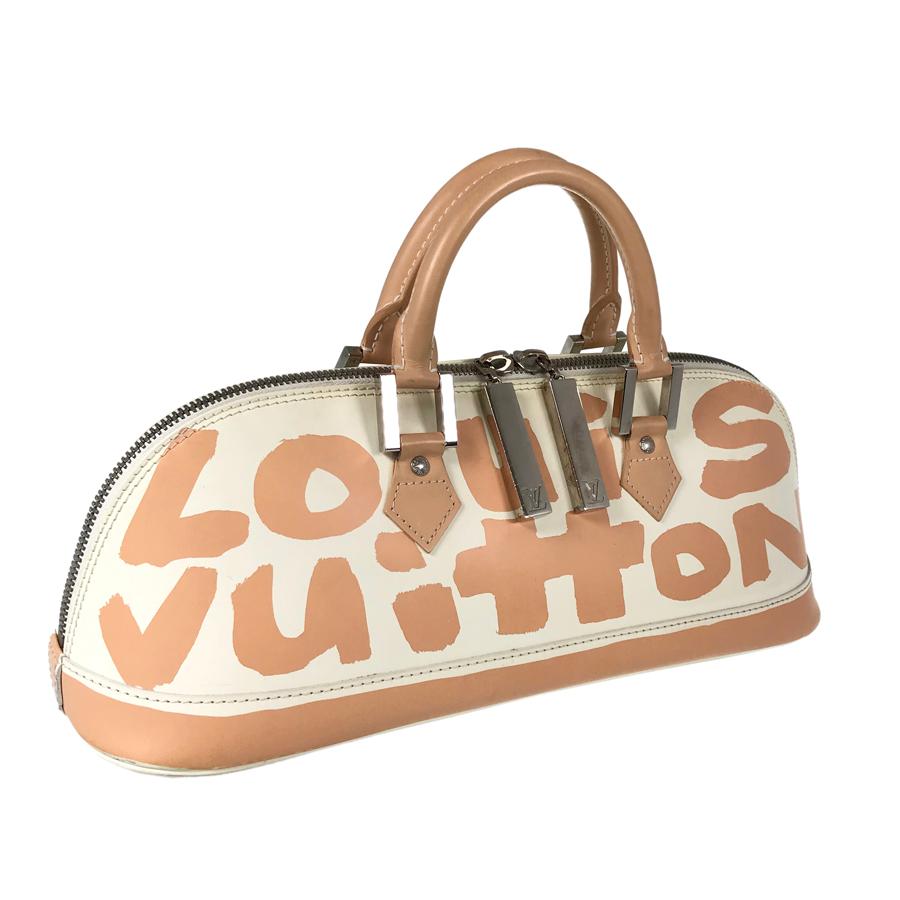 LOUIS VUITTON Authentic Vintage Graffiti Alma Horizontal M92176 Handbag Beige Ivory