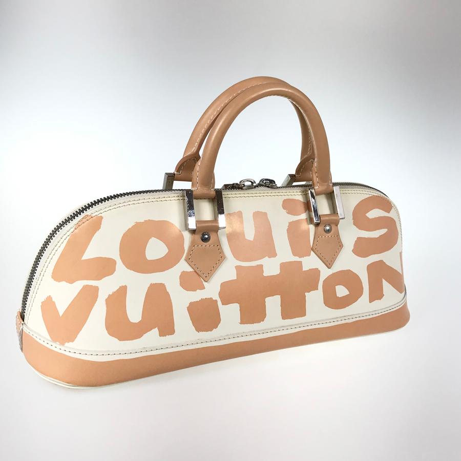 LOUIS VUITTON Authentic Vintage Graffiti Alma Horizontal M92176 Handbag Beige Ivory