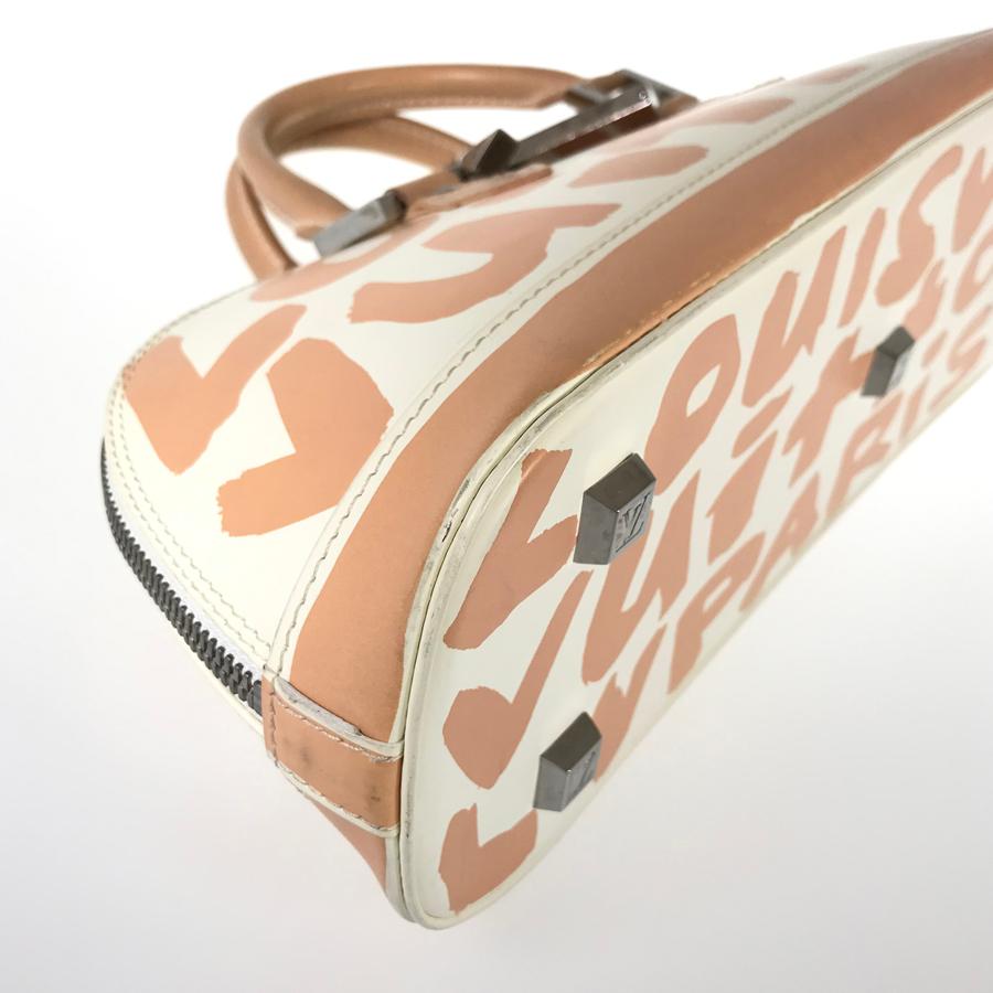 LOUIS VUITTON Authentic Vintage Graffiti Alma Horizontal M92176 Handbag Beige Ivory