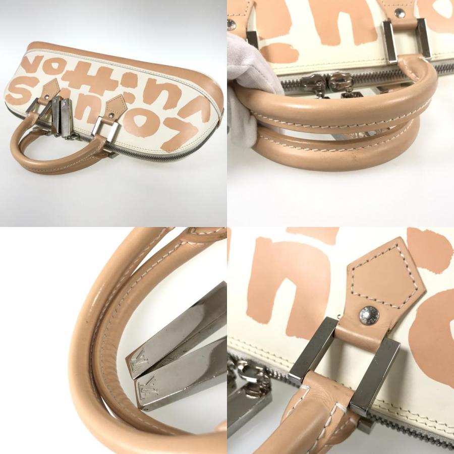 LOUIS VUITTON Authentic Vintage Graffiti Alma Horizontal M92176 Handbag Beige Ivory