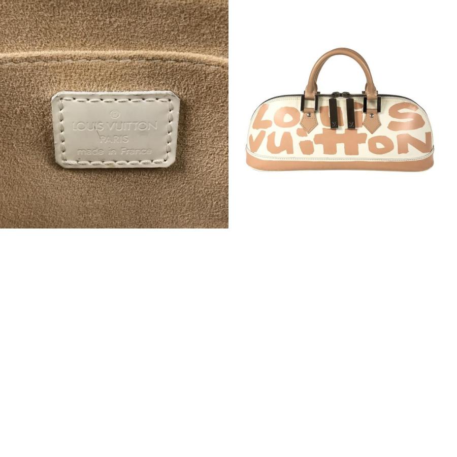 LOUIS VUITTON Authentic Vintage Graffiti Alma Horizontal M92176 Handbag Beige Ivory