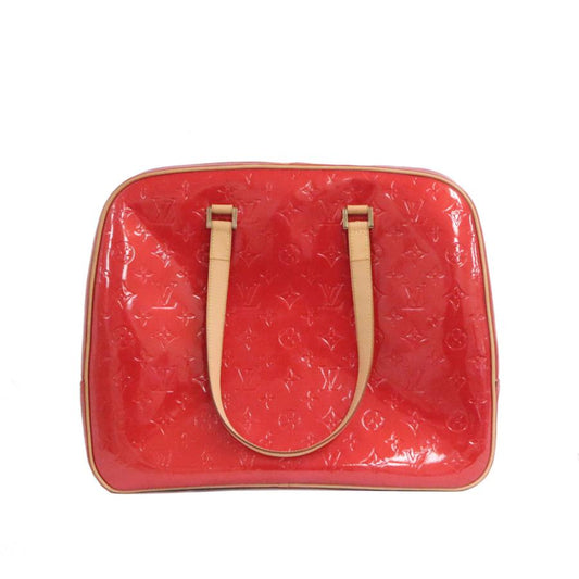 LOUIS VUITTON Authentic Vintage Monogram Vernis Sutton M91080 Red Handbag