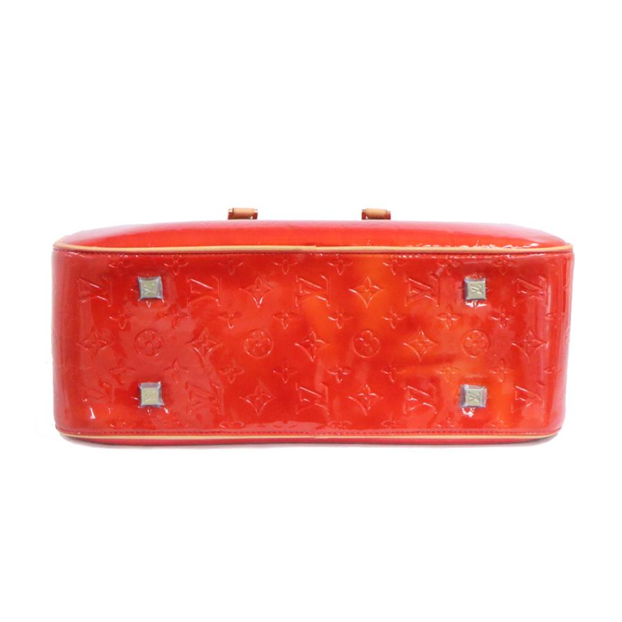 LOUIS VUITTON Authentic Vintage Monogram Vernis Sutton M91080 Red Handbag