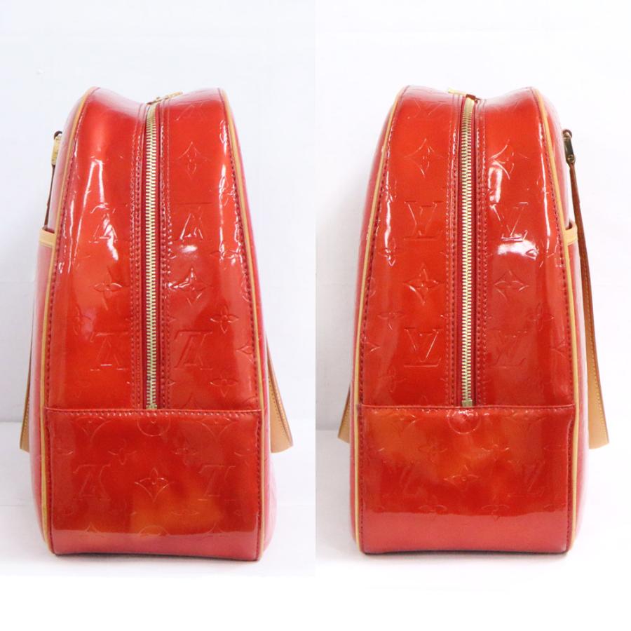 LOUIS VUITTON Authentic Vintage Monogram Vernis Sutton M91080 Red Handbag