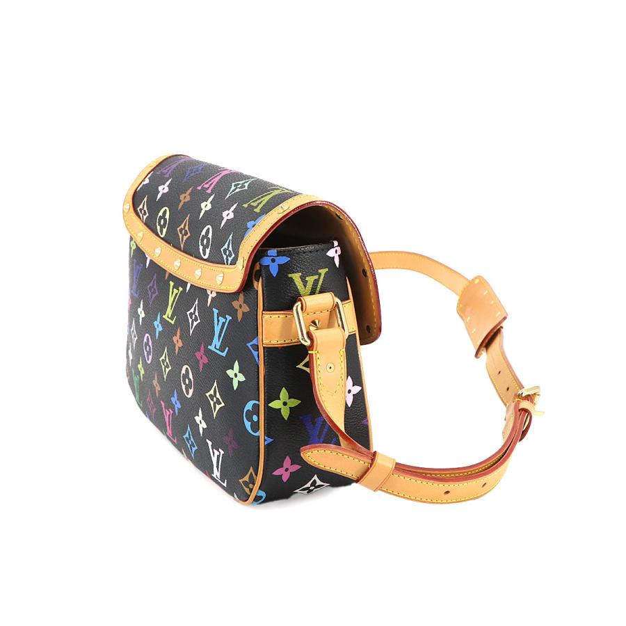 LOUIS VUITTON Authentic Vintage Monogram Multicolor Sologne Shoulder Bag Black M92639