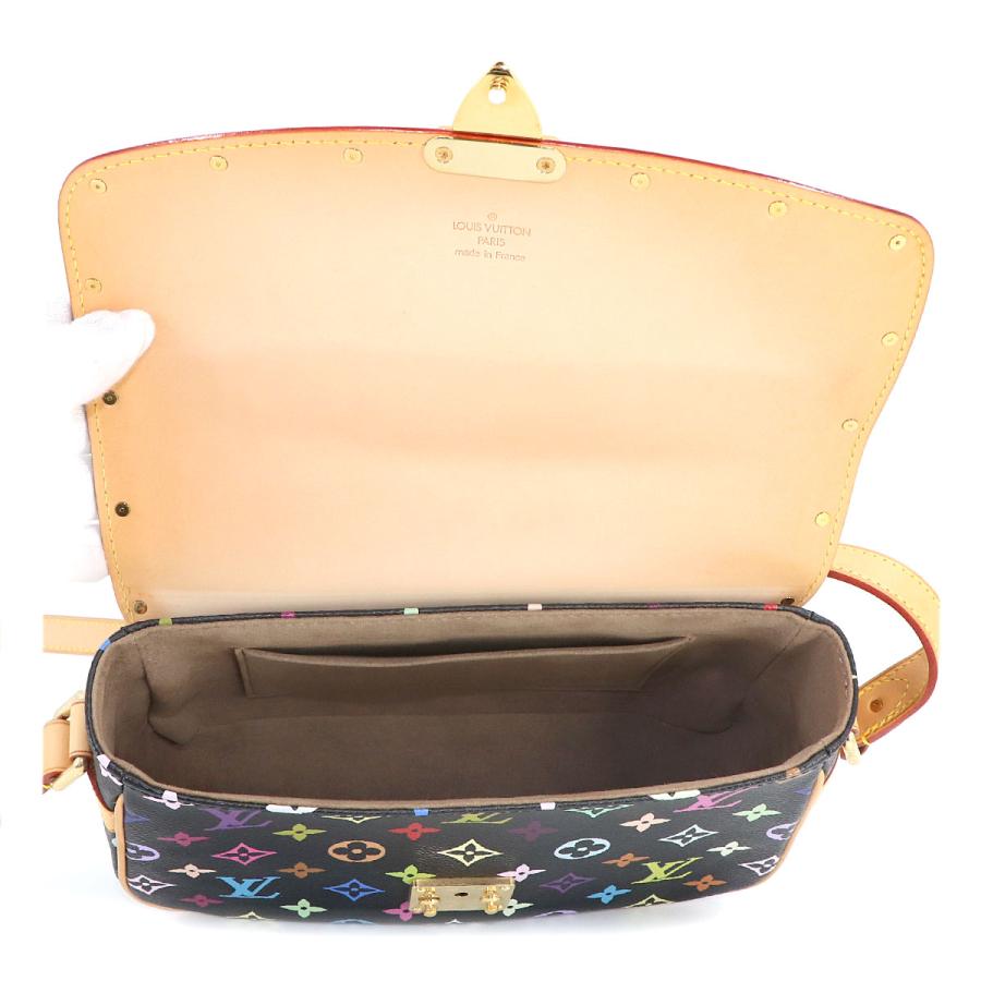 LOUIS VUITTON Authentic Vintage Monogram Multicolor Sologne Shoulder Bag Black M92639