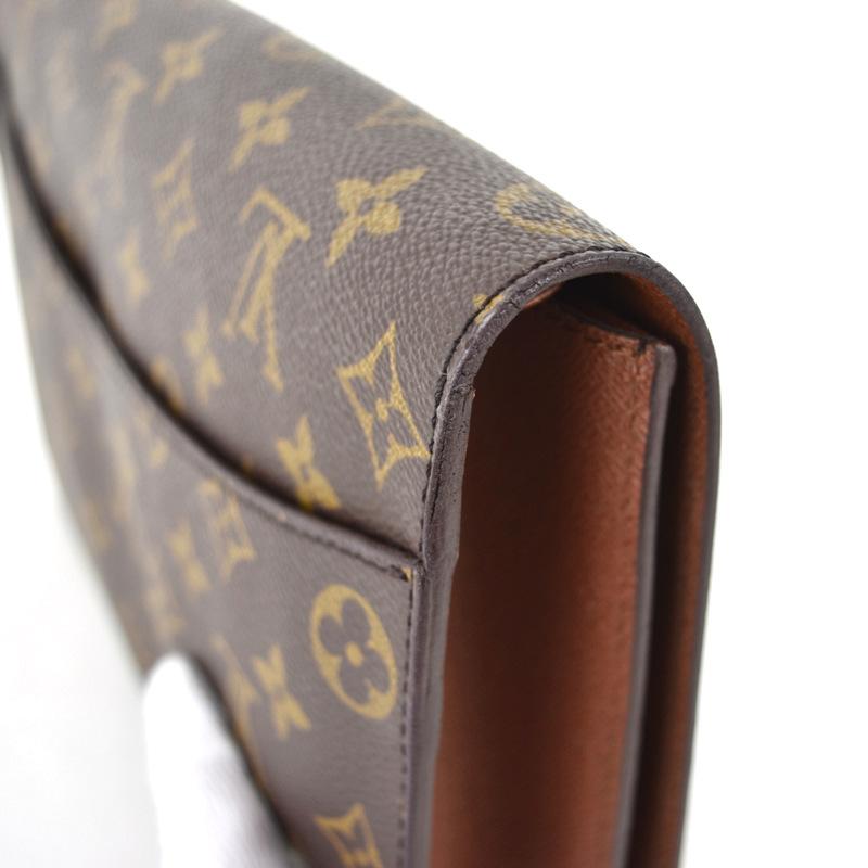 LOUIS VUITTON Authentic Vintage Monogram Bordeaux M51797 Shoulder Bag Clutch Bag 2-Way Brown