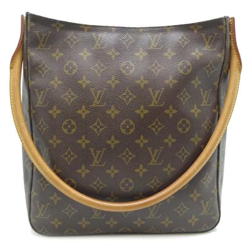 LOUIS VUITTON Authentic Vintage LV Looping GM M51145 Shoulder Bag Monogram Brown Ladies