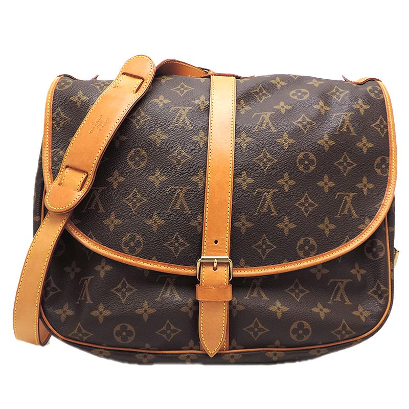 LOUIS VUITTON Authentic Vintage Saumur 35 M42254 Shoulder Bag Monogram Brown