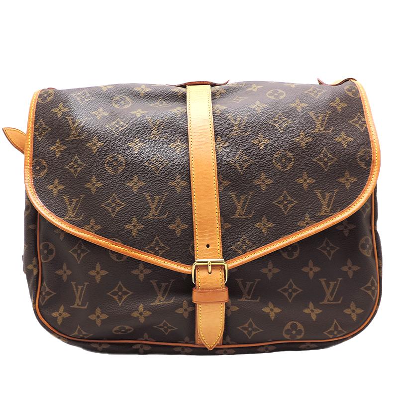 LOUIS VUITTON Authentic Vintage Saumur 35 M42254 Shoulder Bag Monogram Brown