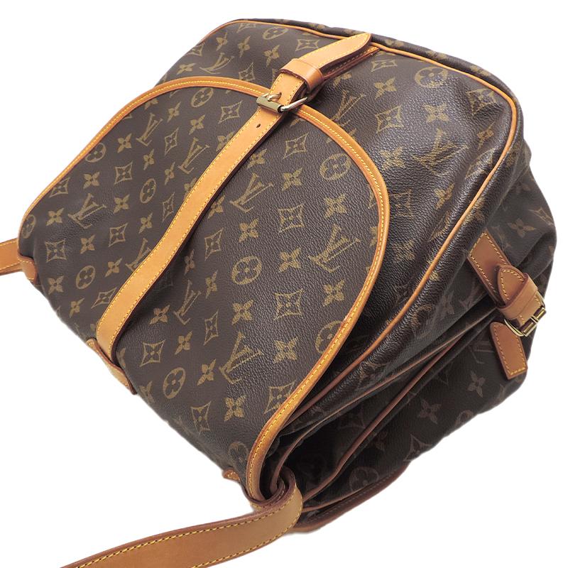 LOUIS VUITTON Authentic Vintage Saumur 35 M42254 Shoulder Bag Monogram Brown