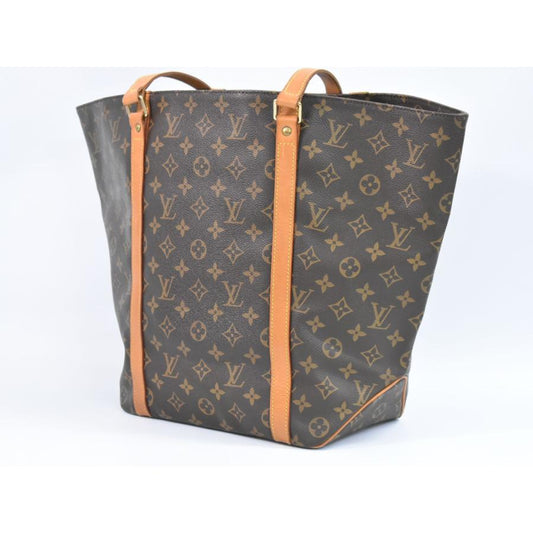 LOUIS VUITTON Authentische Vintage Sac Shopping Monogramm Umhängetasche Einkaufstasche Braun M51108