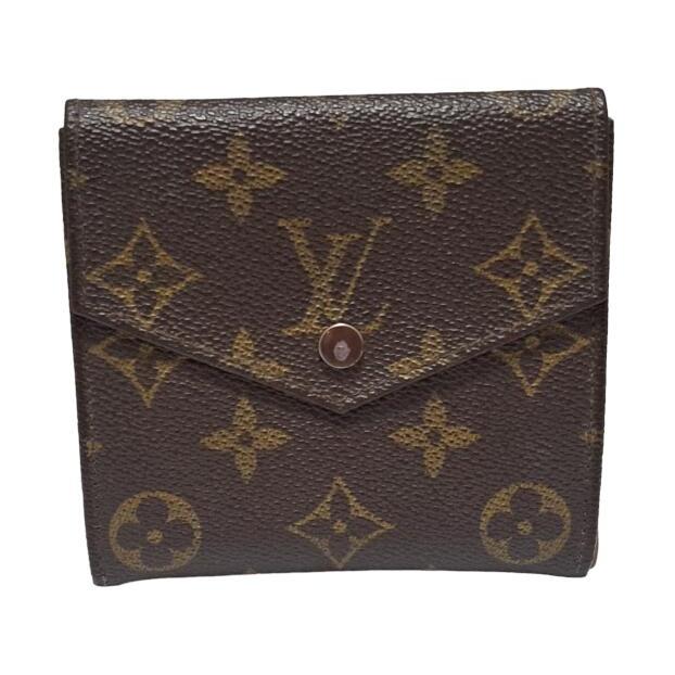 LOUIS VUITTON Authentic Vintage Double Flap Wallet Monogram M61652