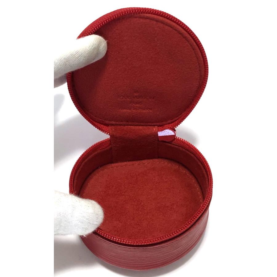 LOUIS VUITTON Authentic Vintage Epi Jewelry Case Ecrin Bijoux M48227 Castilian Red