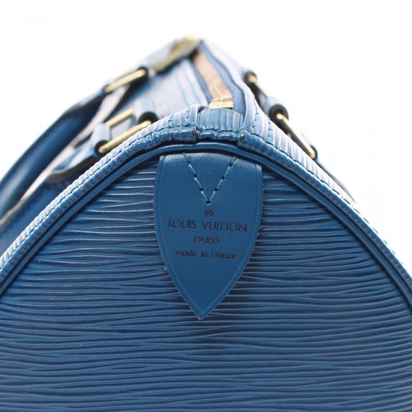 LOUIS VUITTON Authentic Vintage Speedy 25 Epi Toledo Blue Handbag M43015
