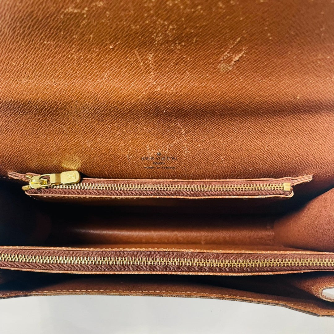 LOUIS VUITTON Authentische Vintage Umhängetasche Cartouchiere 70er Jahre Made in France