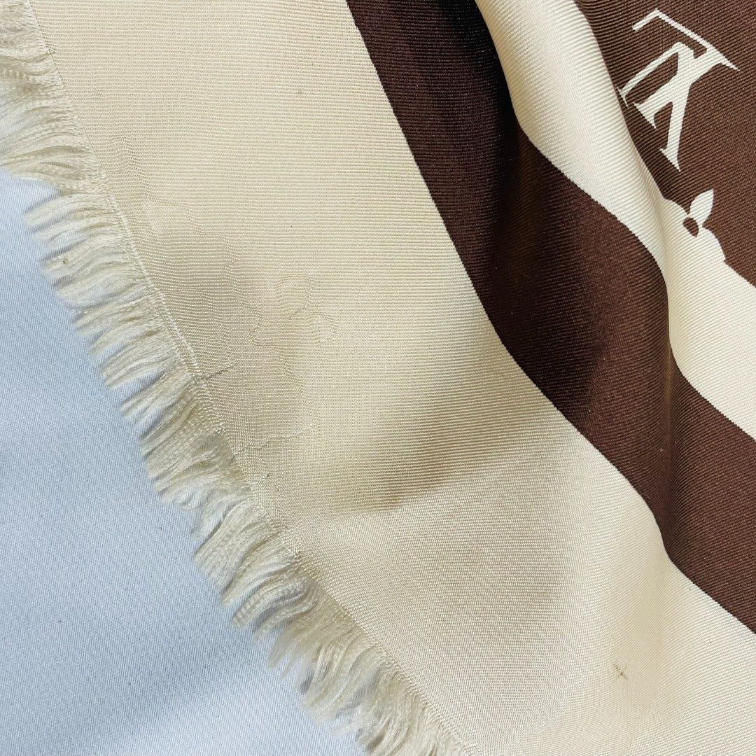 LOUIS VUITTON Monogram Silk Scarf Vintage