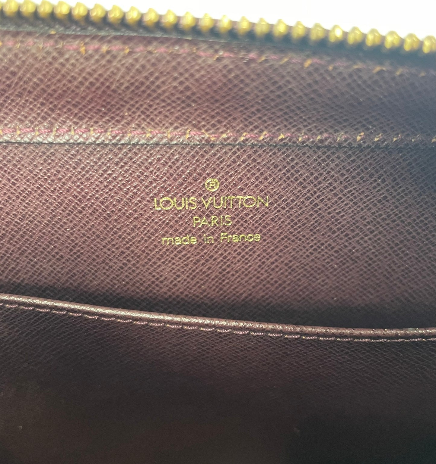 LOUIS VUITTON Taiga Acajou Baikal Clutch Bag M30186