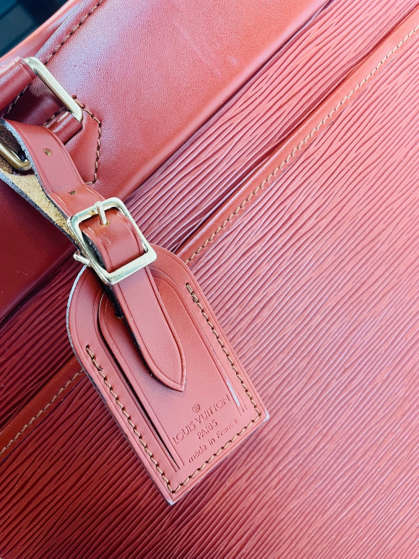 LOUIS VUITTON Epi Riviera Kenya Brown Handbag M48183
