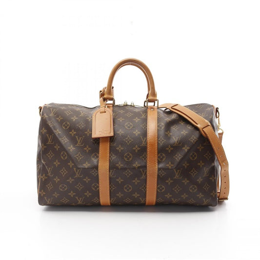 LOUIS VUITTON Monogram Keepall Bandouli?re 45 Travel Bag M41418