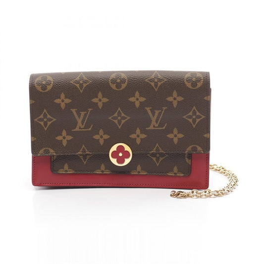 LOUIS VUITTON Monogram Portefeuille Fleur Chain Monogram Fuchsia Shoulder Bag M69578