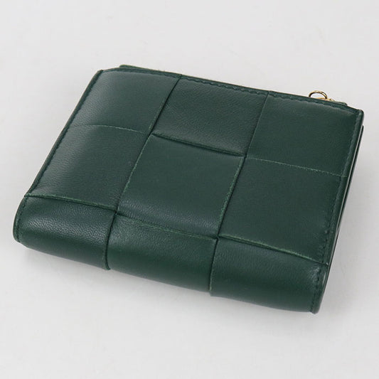 BOTTEGA VENETA Zipper Wallet Small cassette Folded wallet lambskin Women's