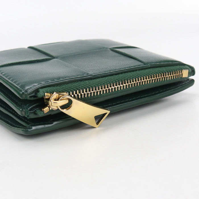 BOTTEGA VENETA Zipper Wallet Small cassette Folded wallet lambskin Women's