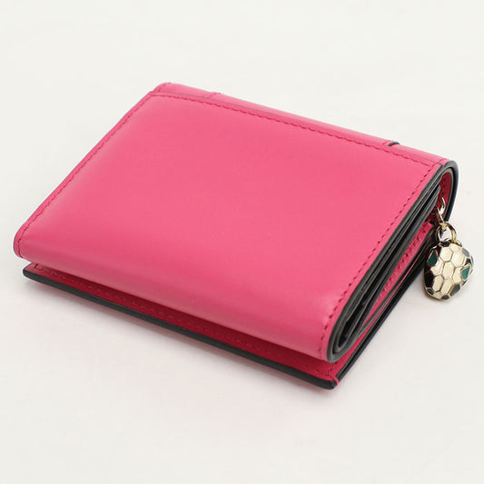 BVLGARI Serpenti Forever Three fold wallet Calfskin Women's