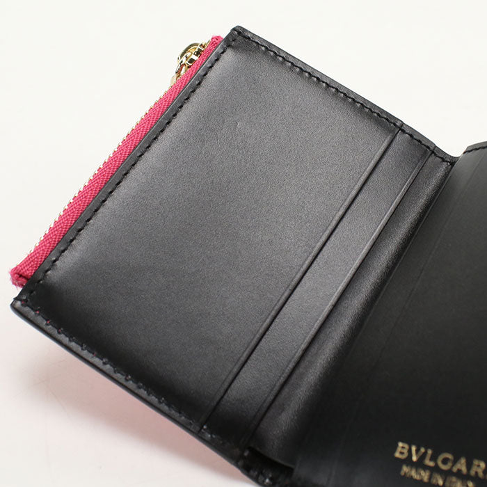 BVLGARI Serpenti Forever Three fold wallet Calfskin Women's