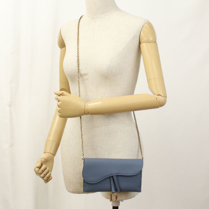 Dior saddle Chain wallet Calfskin Women