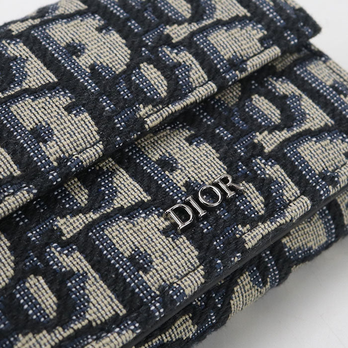 Dior Compact wallet Dior Oblique Three fold wallet Jacquard Women's