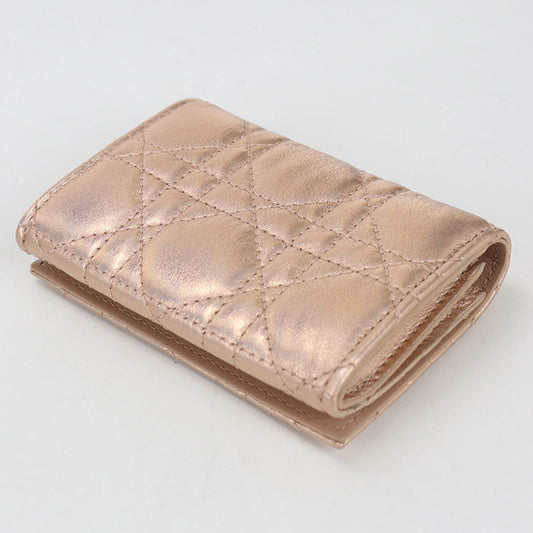 Dior Glycine Wallet Dior Caro Folded wallet Calfskin Women's
