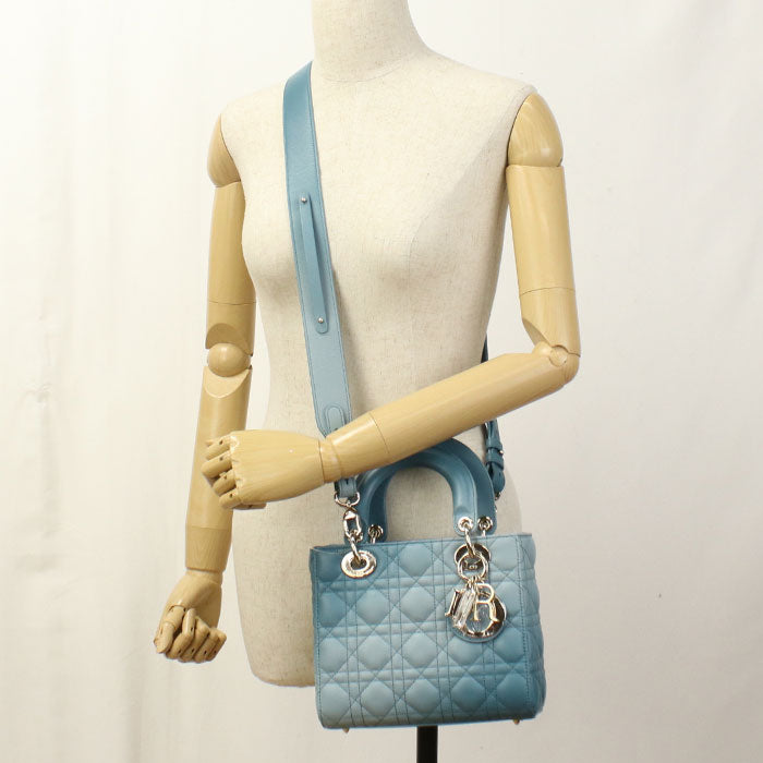 Dior Small 2-way bag Lady Dior M0538 ONGE Handbag lambskin Women