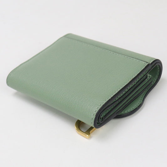 DIOR Lotus Wallet saddle CD96503 Three fold wallet leather/Lotus Wallet Women