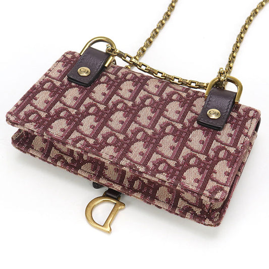 Dior Chain Pouch Small saddle S5614CTZQ Diagonal shoulder bag Shoulder Bag Jacquard Women