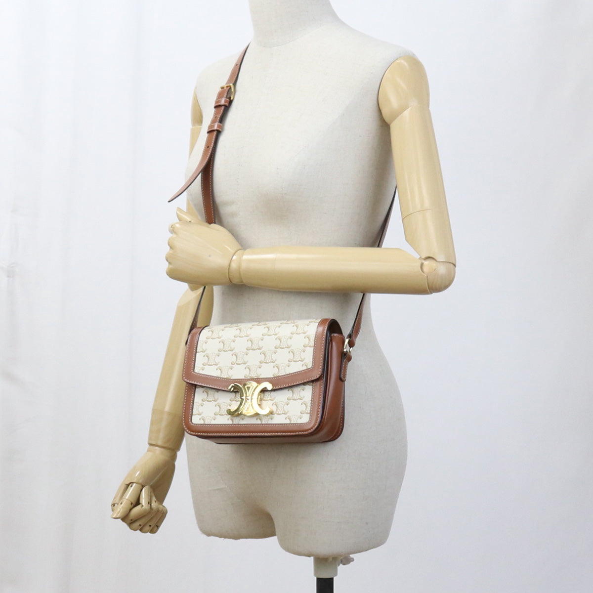 CELINE teen triomphe bag Triomphe canvas CE85933 Shoulder Bag PVC/teen triomphe bag Women