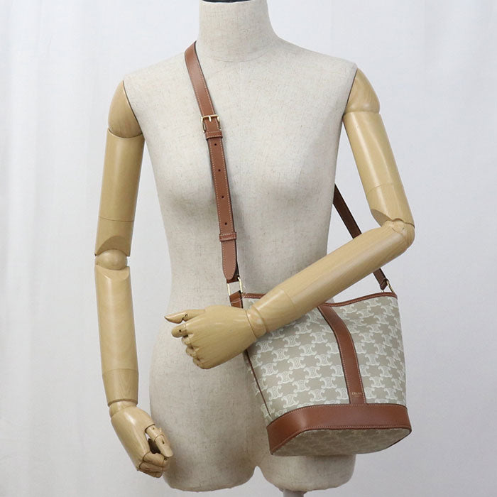 CELINE small bucket Triomphe canvas CE93259 Shoulder Bag Calfskin/small bucket Women