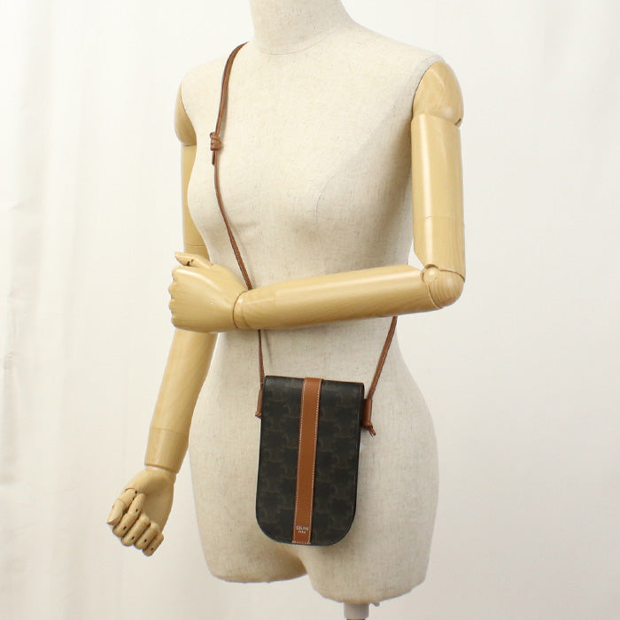 CELINE Mobile pouch Triomphe canvas CE93426 Shoulder Bag PVC/Mobile pouch Women