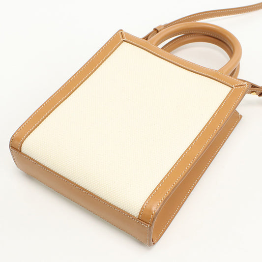 CELINE 2WAY Mini vertical hippopotamus 19330 2BNZ.02NT Handbag canvas/Calfskin Women