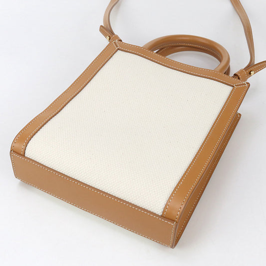 CELINE Minibar Tical Hippo Handbag canvas/Calfskin Women