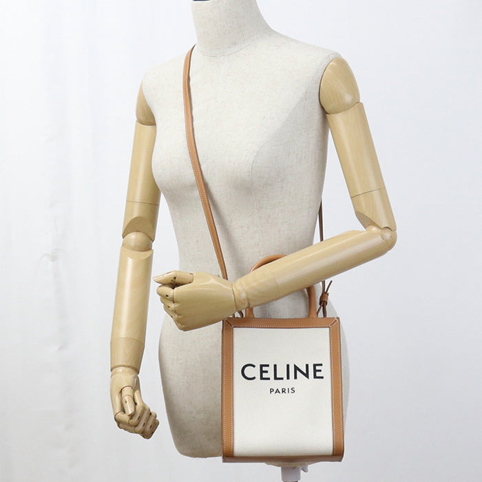 CELINE Minibar Tical Hippo Handbag canvas/Calfskin Women
