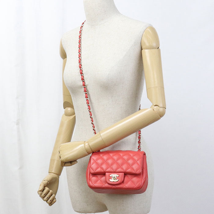 CHANEL Chain Matrasse Diagonal Shoulder bag lambskin 31138475 Women