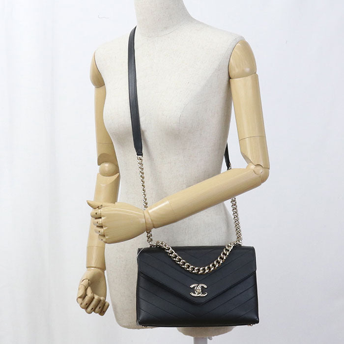 CHANEL Chain Chevron Diagonal shoulder bag Calfskin 26687092 Women